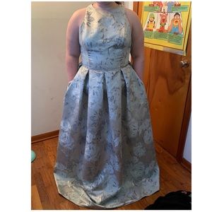 Sliver Ballgown Prom Dress